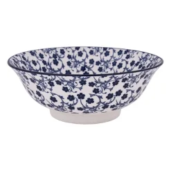 Schaal blue print - flowers - ⌀21 cm