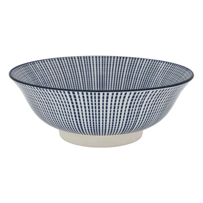 Schaal blue print - stripes - ⌀21 cm