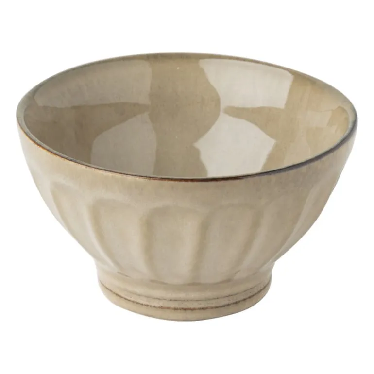 Schaal facet - beige - ⌀13x7.5 cm