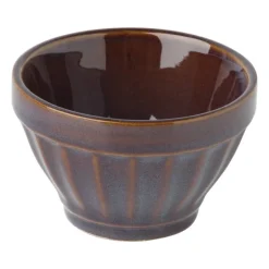 Schaal facet - bruin - ⌀9x5.7 cm