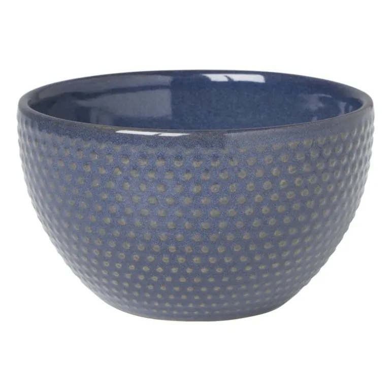 Schaal relief - blauw - ø11x6.5 cm