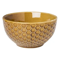 Schaal relief - bruin - ø13x7.6 cm