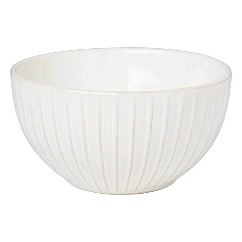 Schaal relief - wit - ø13x7.6 cm