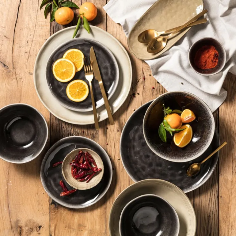 Schaal Toscane - zwart - ø11x3.5 cm