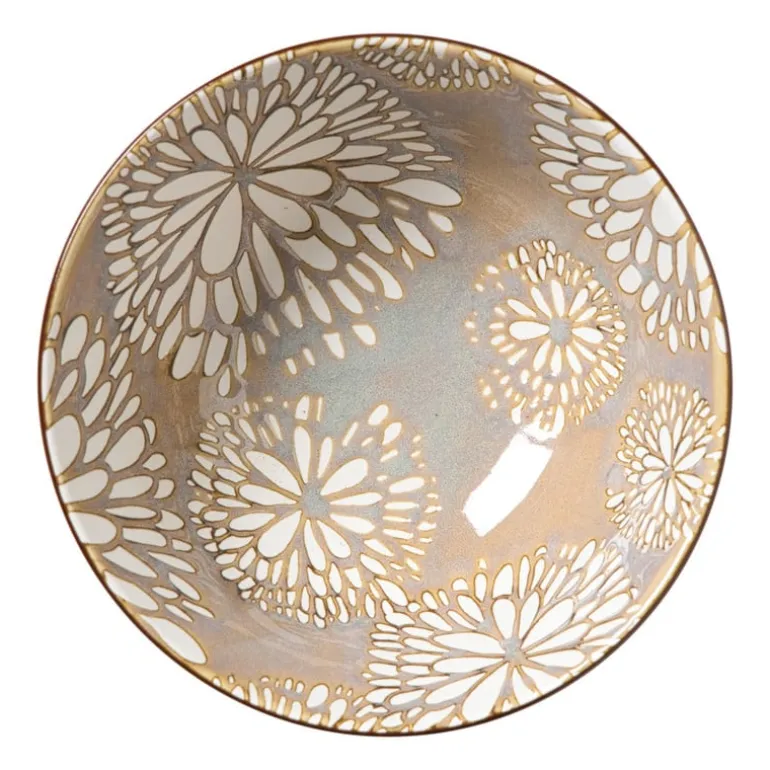 Schaaltje Alise groot - oranje/groen - ø15.5x7 cm