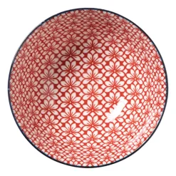 Schaaltje Amily middel - donkerblauw/rood - ø12x5.8 cm