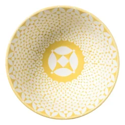 Schaaltje Aniek groot - bordeauxrood/geel - ø15.5x7 cm