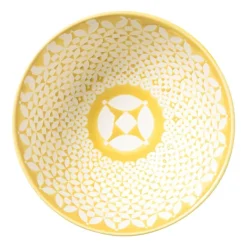 Schaaltje Aniek middel - bordeauxrood/geel - ø12x5.8 cm