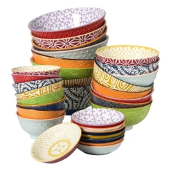 Schaaltje Anouk klein - blauw/geel - ø9x4.6 cm