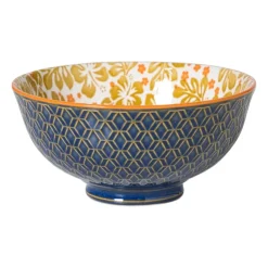 Schaaltje Anouk middel - blauw/geel - ø12x5.8 cm