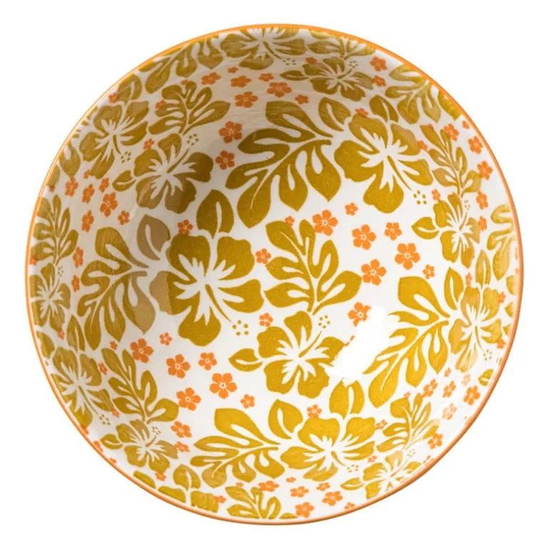 Schaaltje Anouk middel - blauw/geel - ø12x5.8 cm