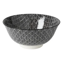 Schaaltje black print blaadjes - ø16x6.5 cm