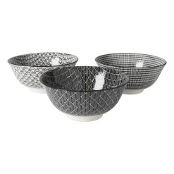 Schaaltje black print blaadjes - ø16x6.5 cm