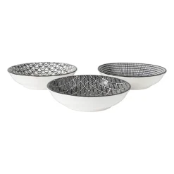 Schaaltje black print blaadjes - ø14x2.5 cm