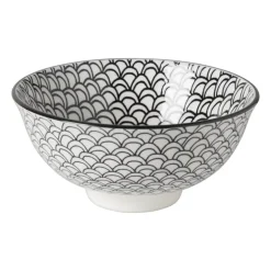 Schaaltje black print boog - ø12x6 cm