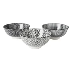 Schaaltje black print boog - ø12x6 cm