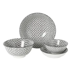 Schaaltje black print boog - ø12x6 cm