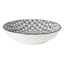 Schaaltje black print boog - ø14x2.5 cm