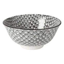 Schaaltje black print boog - ø16x6.5 cm