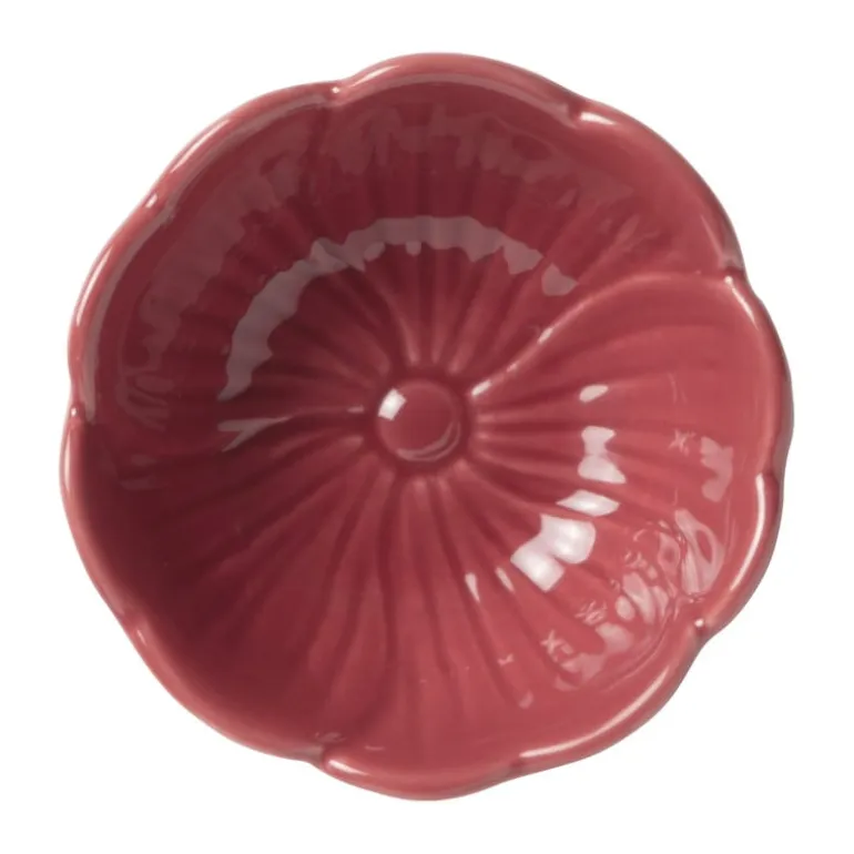 Schaaltje bloem - rood -ø8.3x4 cm