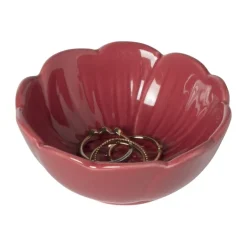 Schaaltje bloem - rood -ø8.3x4 cm