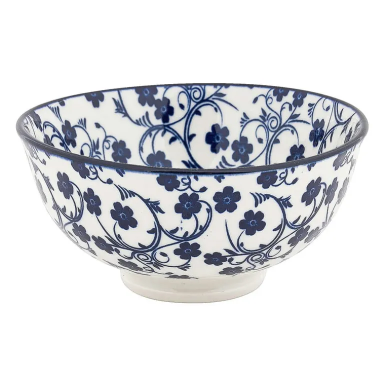 Schaaltje blue print - flowers - ⌀12 cm