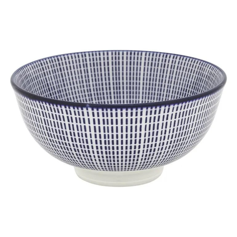 Schaaltje blue print - stripes - ⌀12 cm