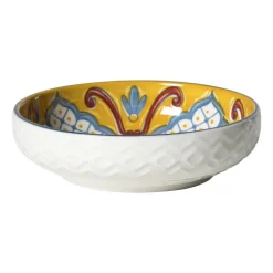 Schaaltje Carlos middel - geel/blauw - ø12.2x2.5 cm