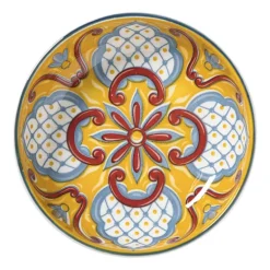 Schaaltje Carlos middel - geel/blauw - ø12.2x2.5 cm