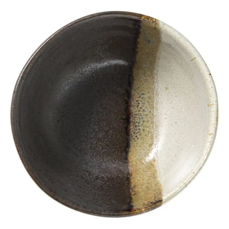 Schaaltje cortado klein - beige/zwart - ø9x4.2 cm