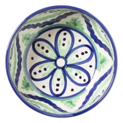 Schaaltje flor - groen/blauw - ø20 cm