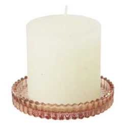 Schaaltje glas - roze - ø10x1.5 cm