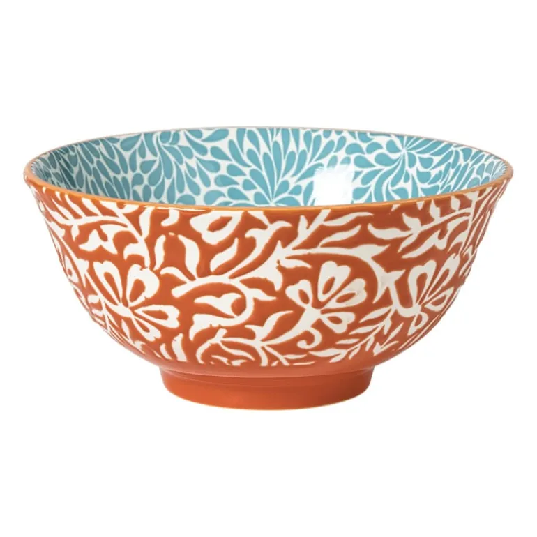 Schaaltje Moana groot - blauw/oranje - ø15.8x7.3 cm