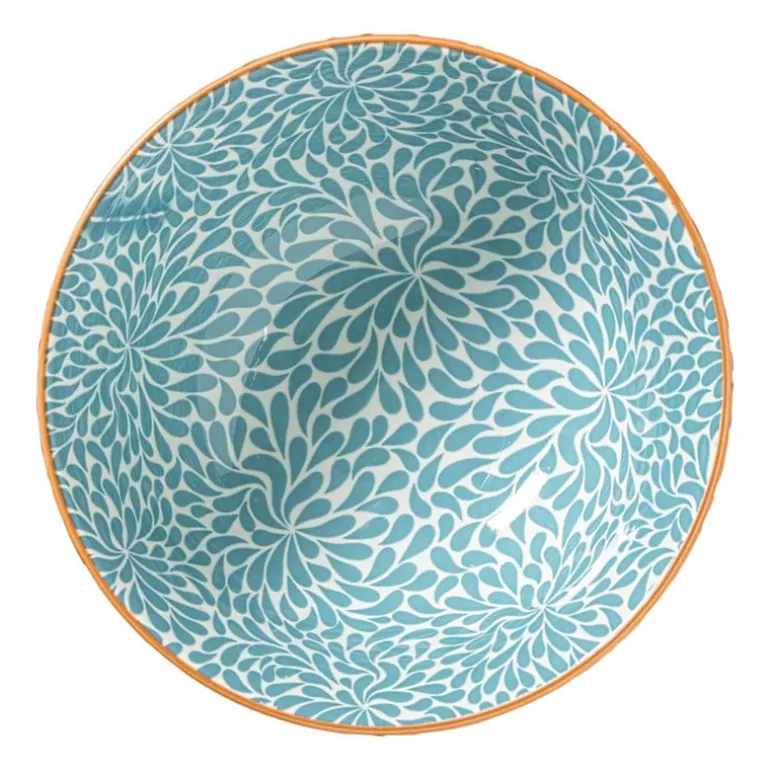 Schaaltje Moana groot - blauw/oranje - ø15.8x7.3 cm