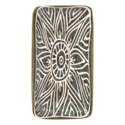 Schaaltje Nori rechthoekig - blauw/bruin -2x20.5x11 cm