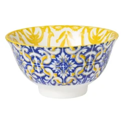 Schaaltje Nour - blauw/geel - ø9.2x4.8 cm