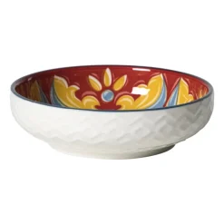 Schaaltje Pablo middel - rood/blauw - ø12.2x2.5 cm