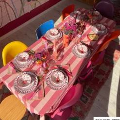 Schaaltje sterre groot - rood/wit - ø15.5x7 cm