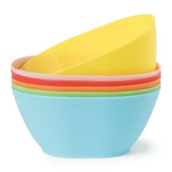 Schaaltjes - multikleur - kunststof - ø12 cm - set van 6