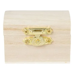 Schatkistje - hout - 6x4.5x4.5 cm