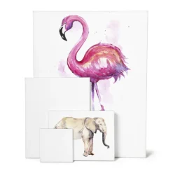 Schildersdoek canvas - 20x20 cm - set van 3