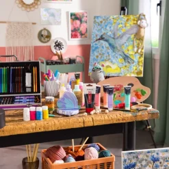 Schildersdoek hart - set van 3 - 10 cm