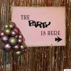 Schildersezel voor welkomstbord - goud - 146.7 cm