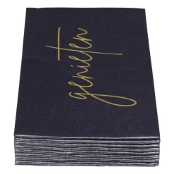 Servet lang - blauw - 33x33 cm