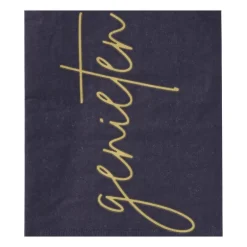 Servet lang - blauw - 33x33 cm