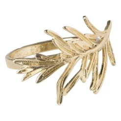 Servetring Leafs - goudkleurig - ø4x3.5 cm