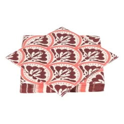 Servetten artdeco bloem - 33x33 cm - set van 20