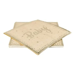 Servetten baby - goudkleurig - set van 16