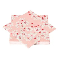 Servetten bloemenprint - 33x33 cm - set van 20