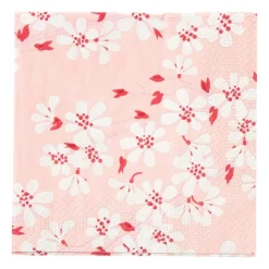Servetten bloemenprint - 33x33 cm - set van 20